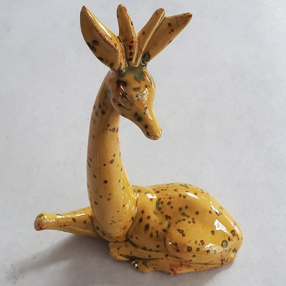 MCM Roselane California Pottery Ceramic Giraffe or Deer Figurine 1960s Vintage - Picture 5 of 8